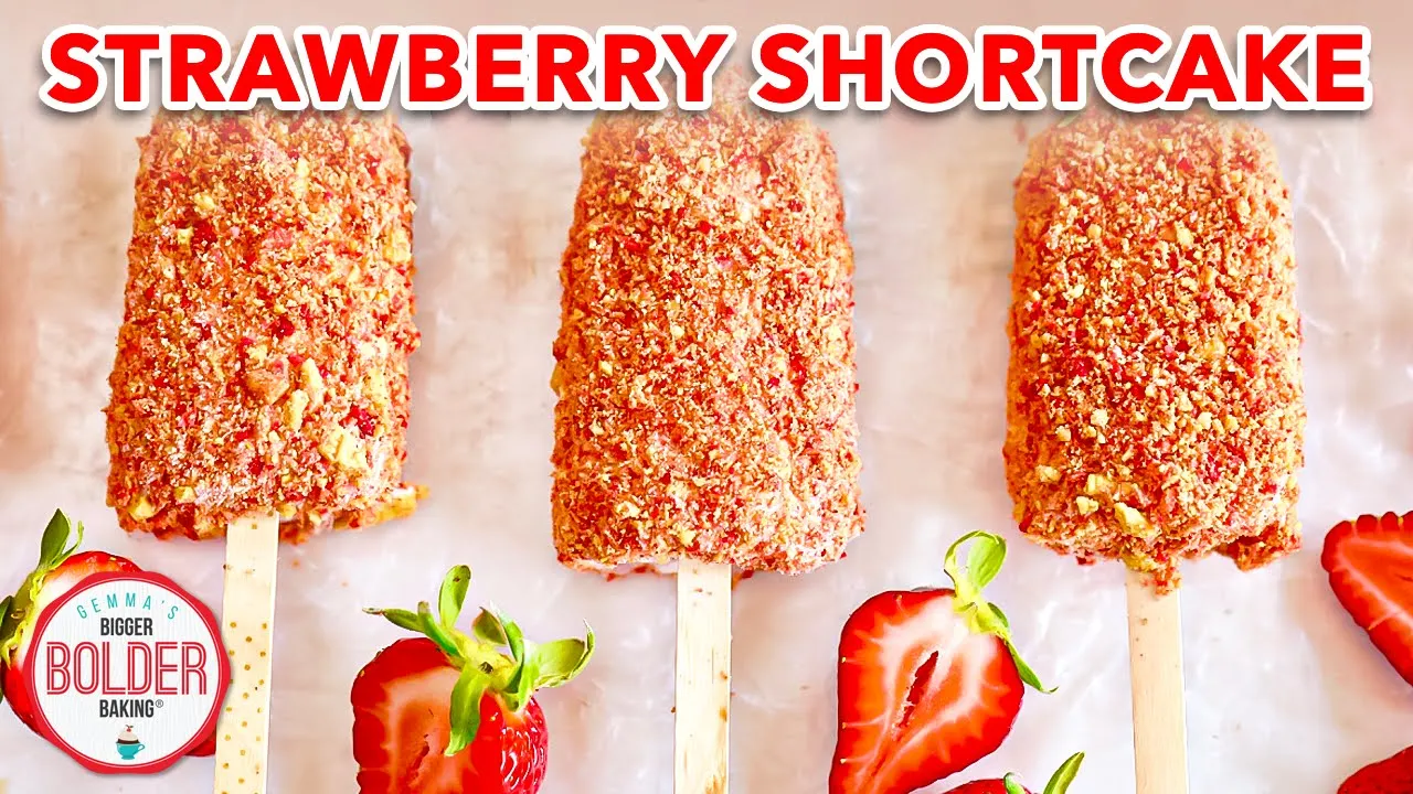 How to Make Strawberry Shortcake Ice Cream Bars   Bigger Bolder Baking