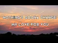 Download Lagu Cover by Shania yan (Lyrics Video) - Nothing's gonna change my love for you` ! ! !