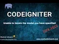 CodeIgniter - Unable to locate the model you have specified