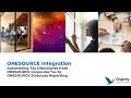 ONESOURCE Integrations ONESOURCE Corporate Tax to ONESOURCE Statutory Reporting