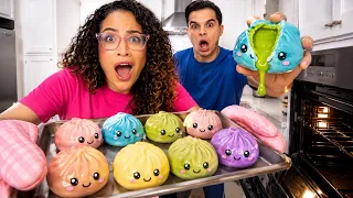 FIZ UMA RECEITA DE DUMPLING SQUISHY COMESTÍVEL! *Deu errado? 