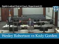 Wesley Robertson vs Kody Gorden July 13 2026