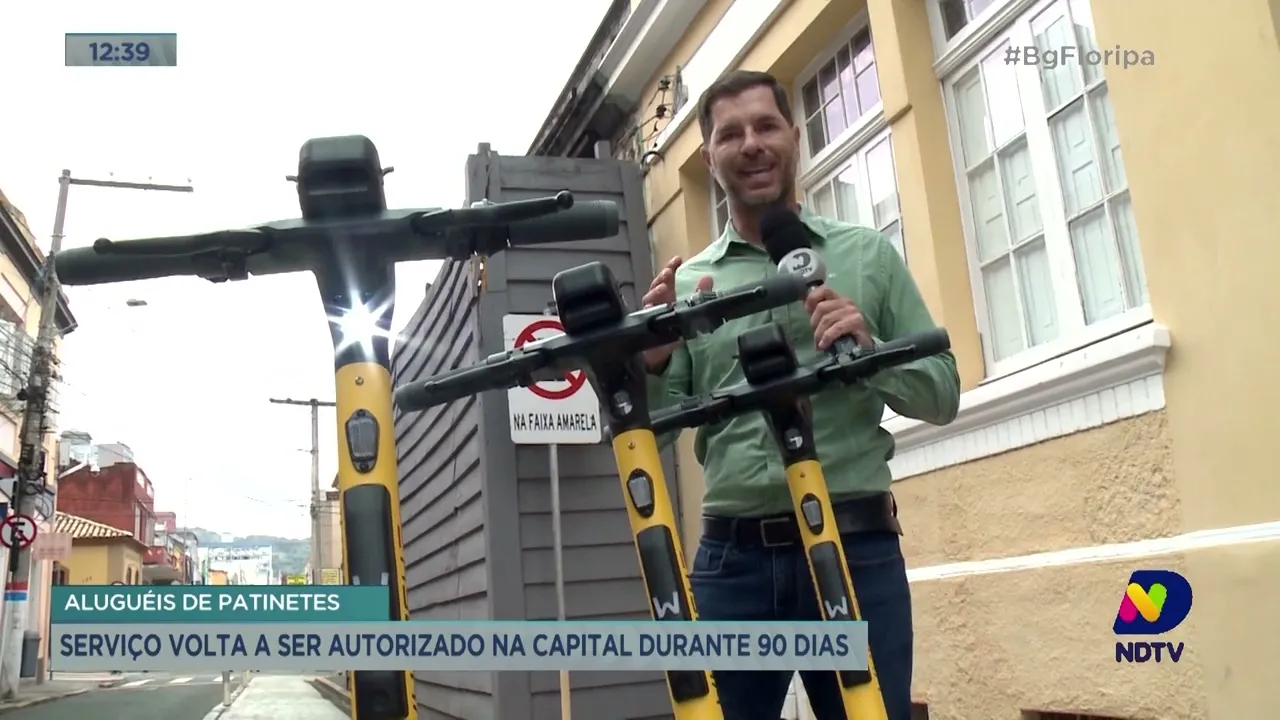 Aluguéis de patinetes volta a ser autorizado em Florianópolis durante 90 dias