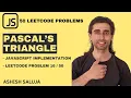 Pascal s Triangle SOLVED Simple Pattern Logic Hindi JavaScript LeetCode 118