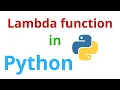 Lambda function in Python Hindi With Subtitles