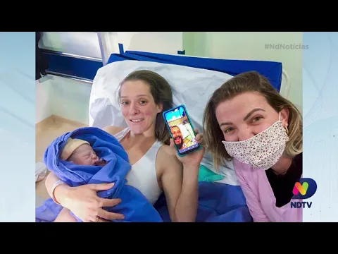 Pai internado em hospital de Chapecó assiste ao parto do filho em Joaçaba, pelo celular