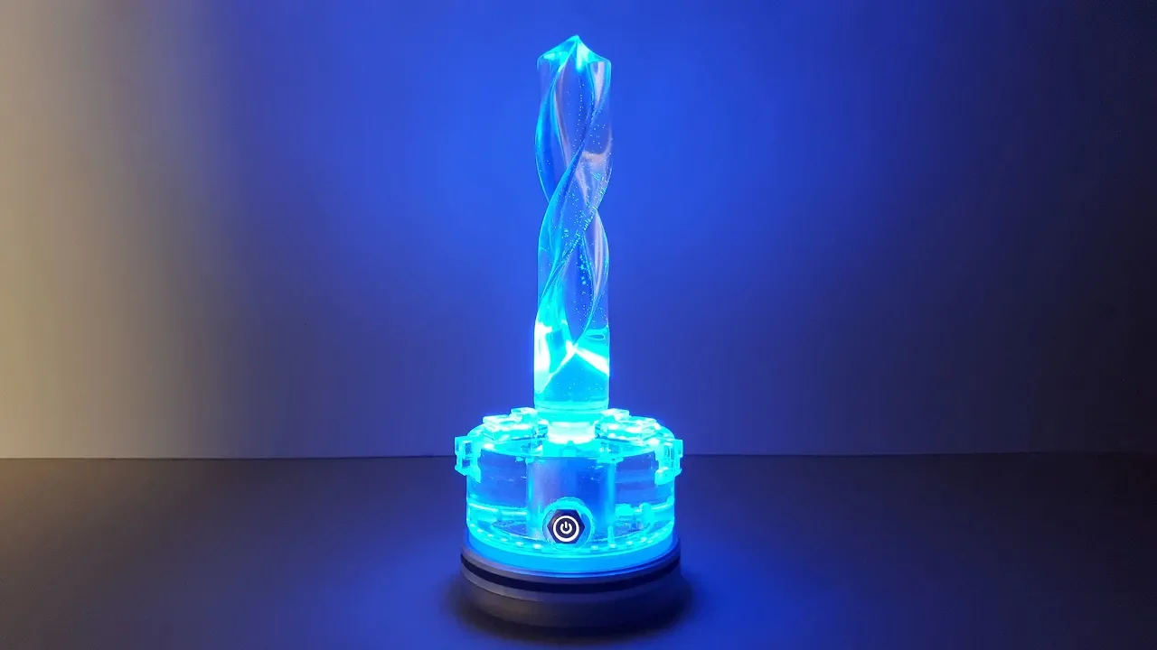 Светильник - сверлильник из эпоксидной смолы / Epoxy L.E.D. Lamp / Arduino WS2812