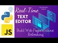 Python Tutorial - Real-Time Text Editor Python EEL Tutorial JavaScript and Bootstrap HTML App