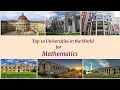 Top 10 Universities in the World for Mathematics Best Universities for Mathematics