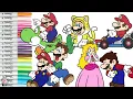 Super Mario Bros Coloring Book Pages The Best of Mario with Yoshi Luigi Princess Peach Wiggler