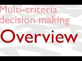 Multicriteria decision making I - overview