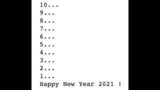 New Year Countdown with Time sleep in Python