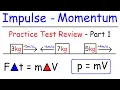 Impulse and Momentum Conservation - Inelastic Elastic Collisions