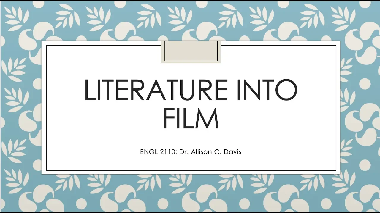 Literature as Film / Film as Literature