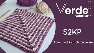 S2KP Slip 2 knit pass Centred Double Decrease Knitting Tutorial