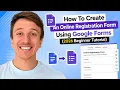 How To Create An Online Registration Form Using Google Forms 2026 Beginner Tutorial