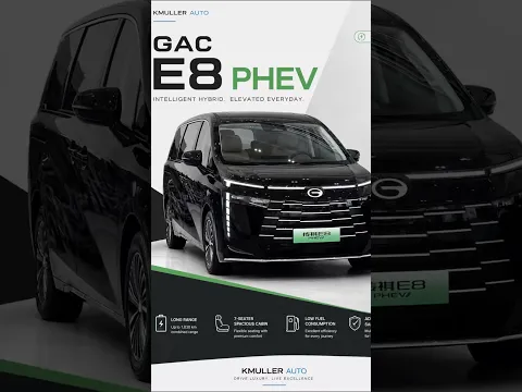 Upgrade your drive with the GAC E8 PHEV. ⚡🖤 Smart technology, comfort and modern luxury in one ride