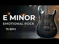 E Minor Emotional Rock Backing Track 76 BPM Subtle Ambient Touch