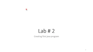 object-oriented programming in java First Java Program Lab 2