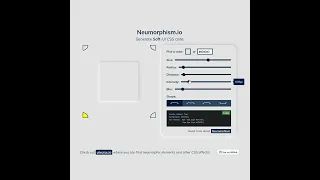 CSS Neumorphism Design Tool in 60 seconds