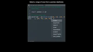 Select a range of rows from a pandas dataframe Python Data Engineering Python Coding Tutorial