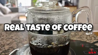 how to make real taste of coffee tea in Pyrex Percolator