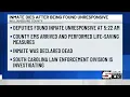 Detention center inmate dies after being found unresponsive