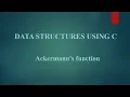 Module II 14 Ackermann s function
