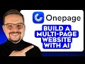 Onepage Tutorial - 2026 How to Build a Multi-Page Website with AI