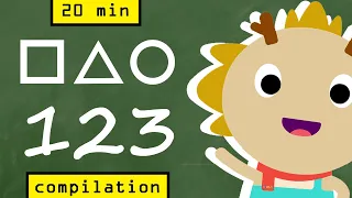 Shapes & Numbers + More | COMPILATION | Wormhole English - Songs for kids