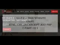 Construction Website Using HTML CSS Javascript and PHP Part-12
