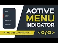 Active MENU indicator on CSS HTML JAVASCRIPT Animated sliding menu indicator Code Only