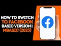How To Switch To Facebook Basic Version MBASIC 2023