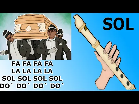 Download MP3 Meme ataud, flauta dulce fácil, tutorial con animación, coffin dance meme, easy flute recorder