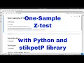 Python - One-Sample Z Test with stikpetP