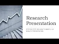 How to make a 15-minute research presentation