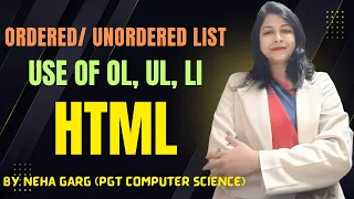 HTML Tutorials Ordered list and Unordered List html ol tag ul tag and li tag Lists in HTML