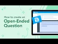Create an Open Ended Question in Nearpod