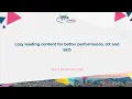 Lazy loading content for better performance UX and SEO