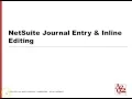 NetSuite Journal Entry Inline Editing
