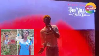 black sherif cry on stage performing 