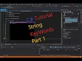 C C Sharp Tutorial String KeyWords Part 1 Console APP Compare Concat Contains
