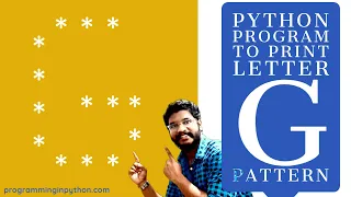 Python Program to Print Pattern of Letter G Pattern Programming