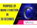 what is purpose of main function C programming interview questions wikitechy com