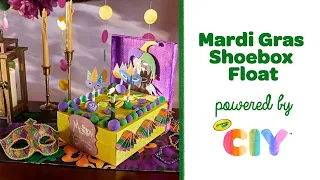 Mardi Gras Shoebox Float DIY Mardi Gras Craft Crayola CIY