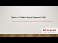MySQL Computation of running total and moving average