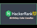 HackerRank Problem solving in JavaScript Birt ay Cake Candles