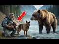 Lagu German Shepherd Rescue Black Bear Cub From Drowning, What The Pack Does After Is Unbelievable.