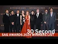 SAG Awards 2024 Complete Winners List