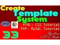 Create Template System 33 Top Navigation Button Over PHP MySQL CSS Tutorial Series